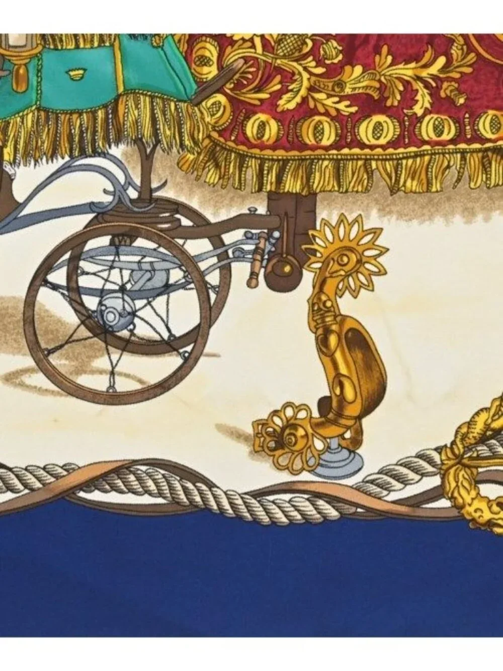Hermes Bandana Scarf Blue